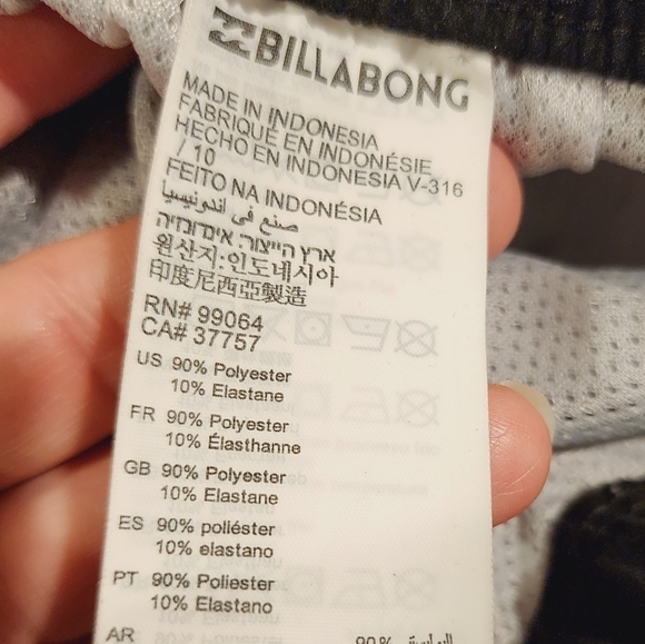 Billabong All Day Striped Pro Board Shorts Lines Swimming Trunks Grey Ombre sz M - Picture 6 of 13